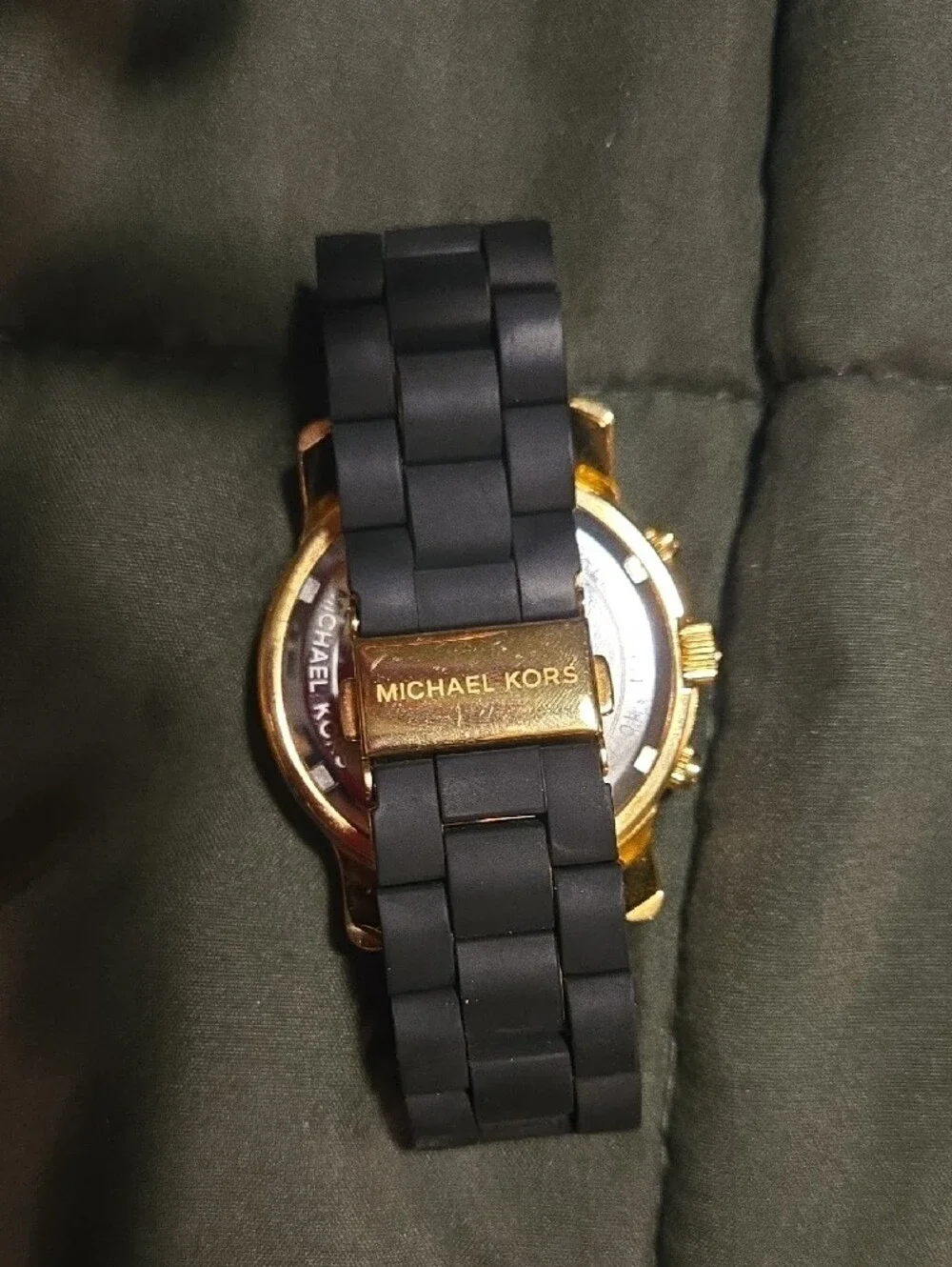 Michael Kors Black and Gold-Tone Women's Chronograph Watch